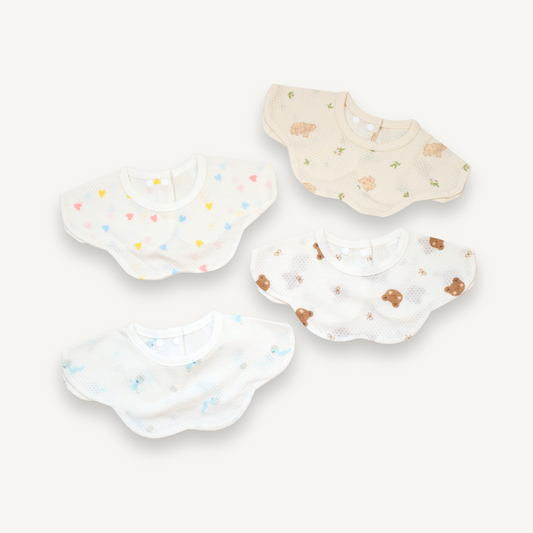 reversible petal bib set (set of 4)